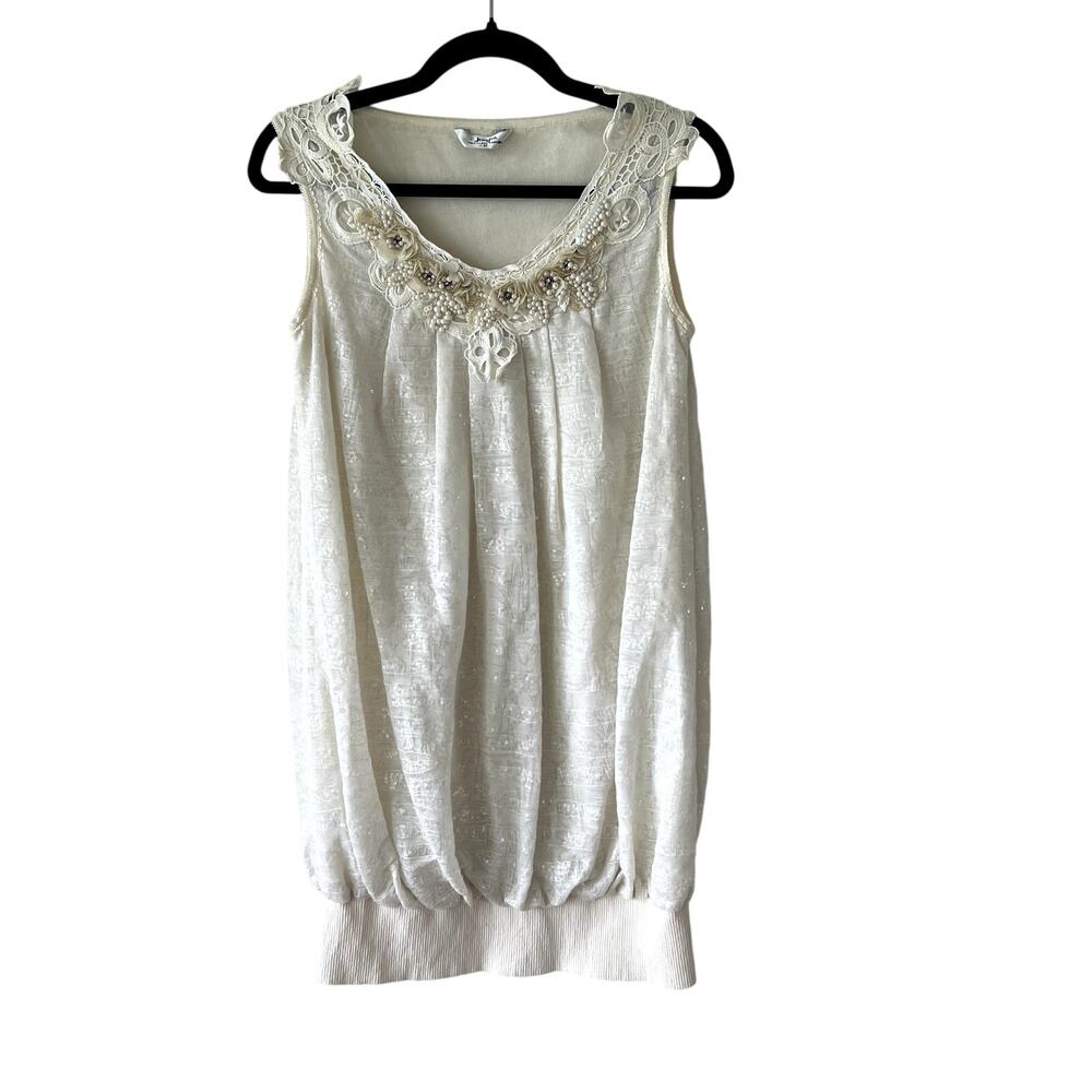 JeouJin Sequin‎ Bubble Hem Dress Size 11 Y2K Romantic Angel Fairy Feminine